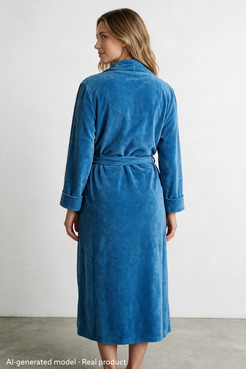 Stockholm Robe Velour Velour Petrol