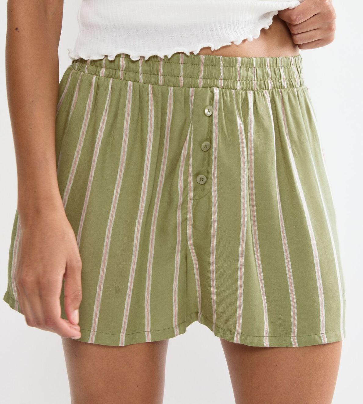 Mix & Match Shorts Viscose Green Prints 0031