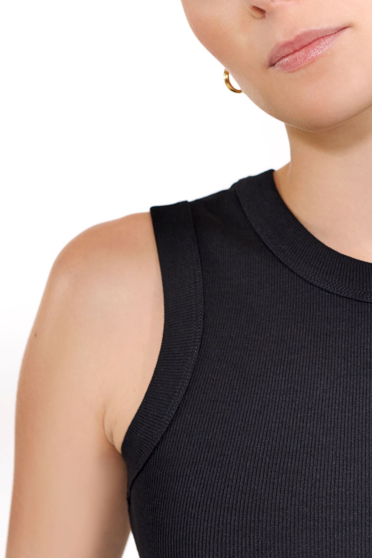 Bread & Boxer Crew-Neck Ribbed Black