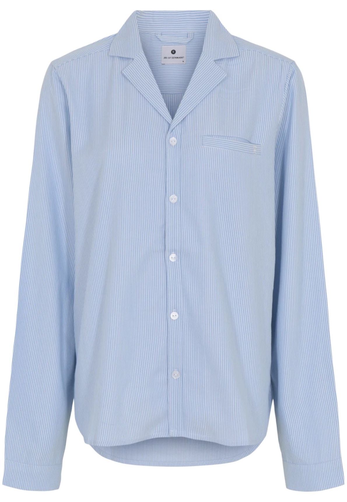 Jbs Of Dk Bamboo Blend Pj Ls Shirt Blå/Vit Rand