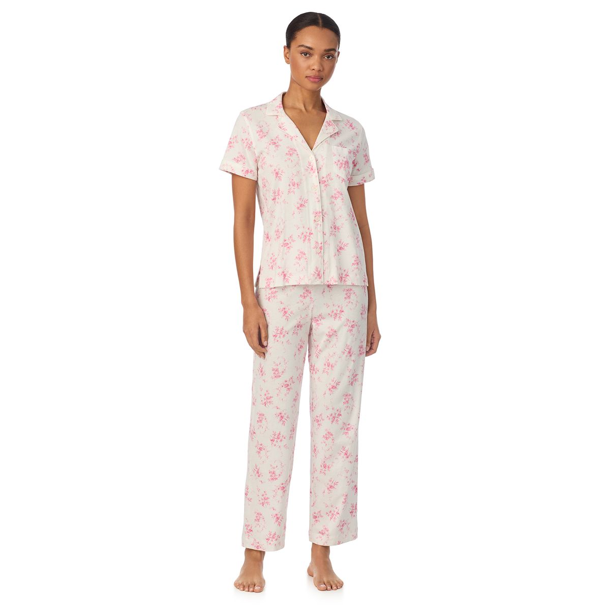 RL ILN72519 Pyjamas Ivory Floral 299
