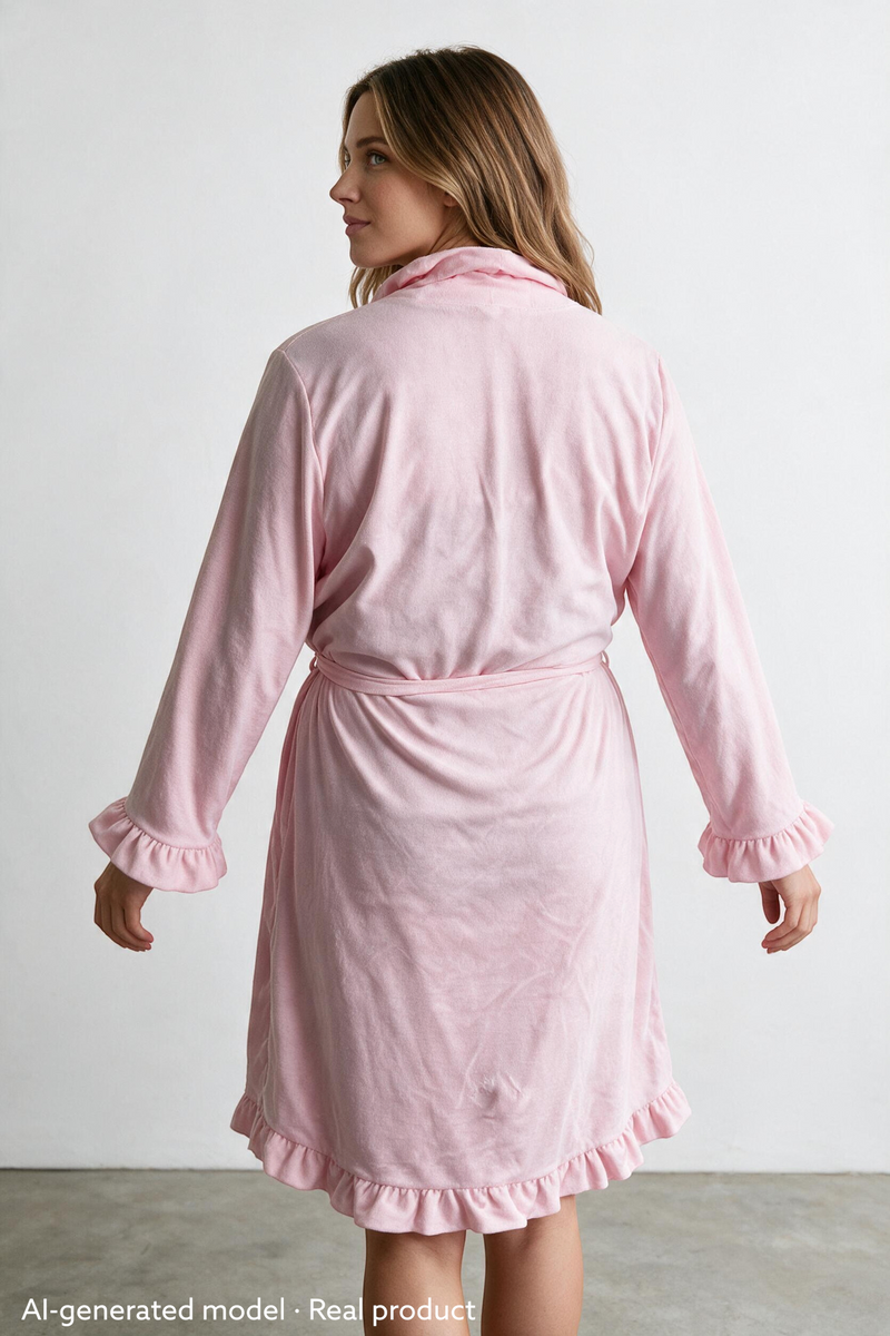 Cornelia Robe Velour Pink