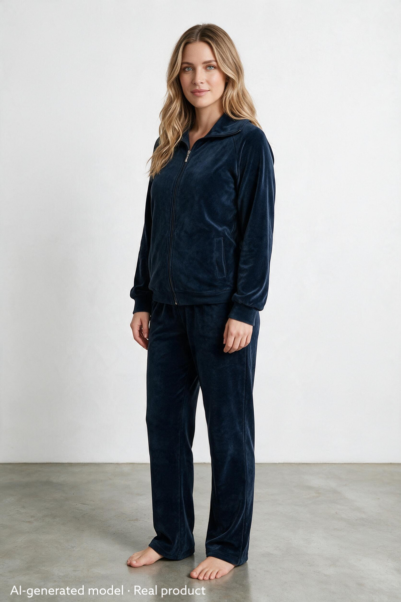 Vivian Jacket Velour Marin