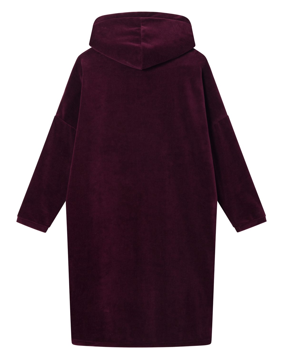 Grace Hoodie Dress Velour Velour Wine