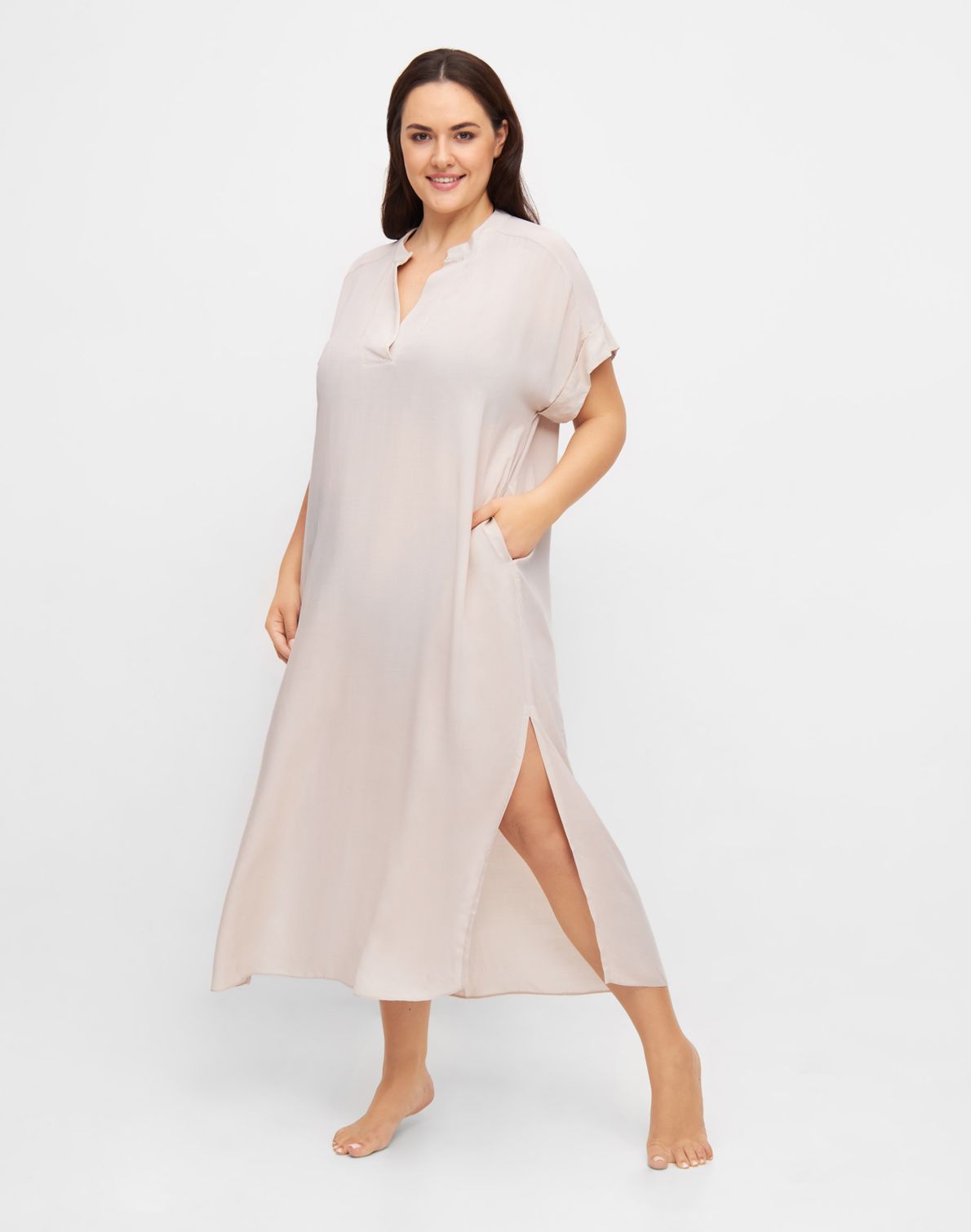 Veronica Long Dress Beige