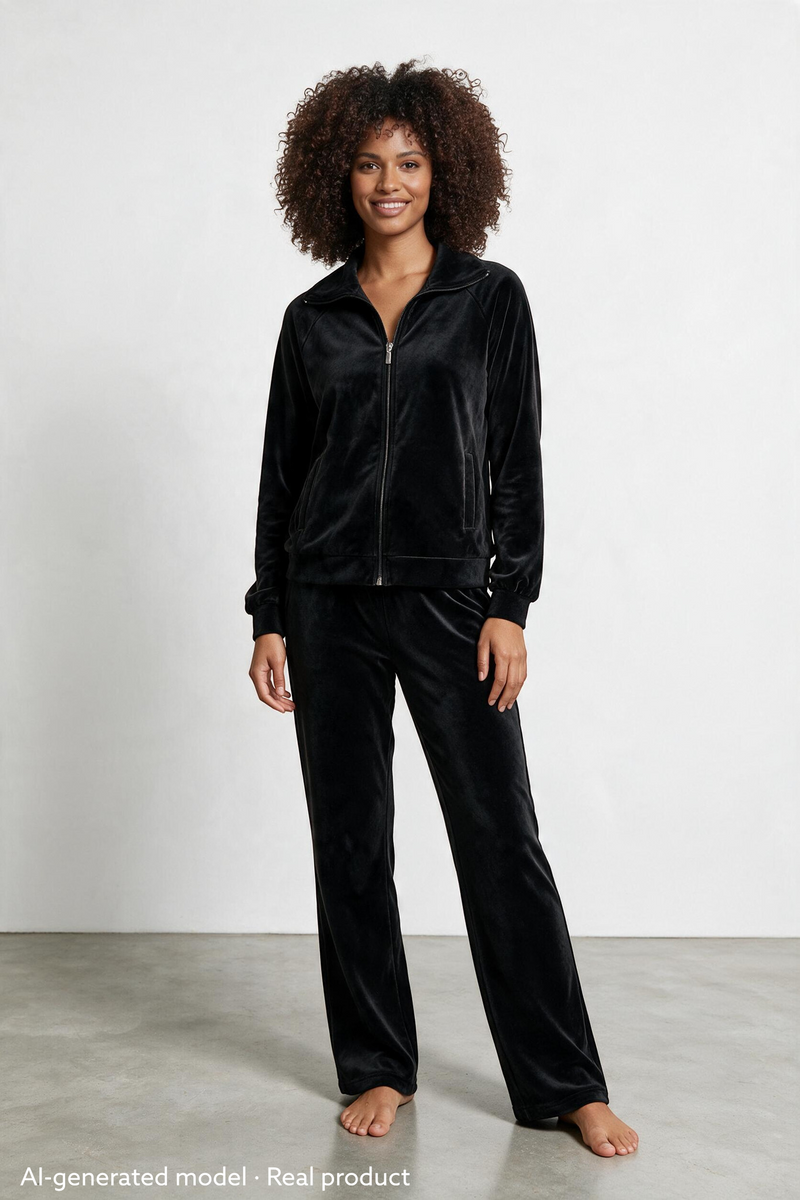 Vivian Jacket Velour Black