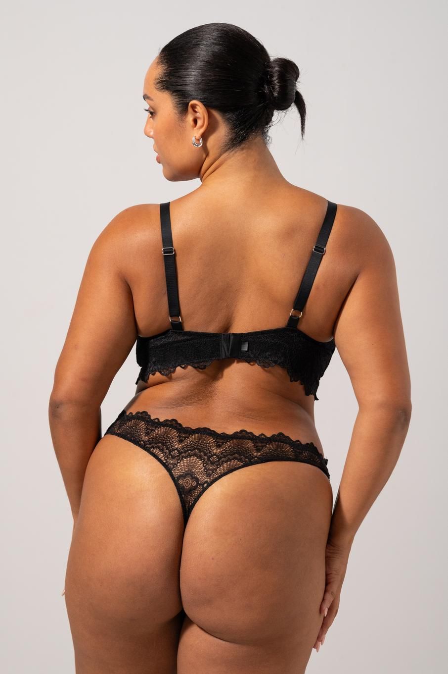 Lace Support Bra Black