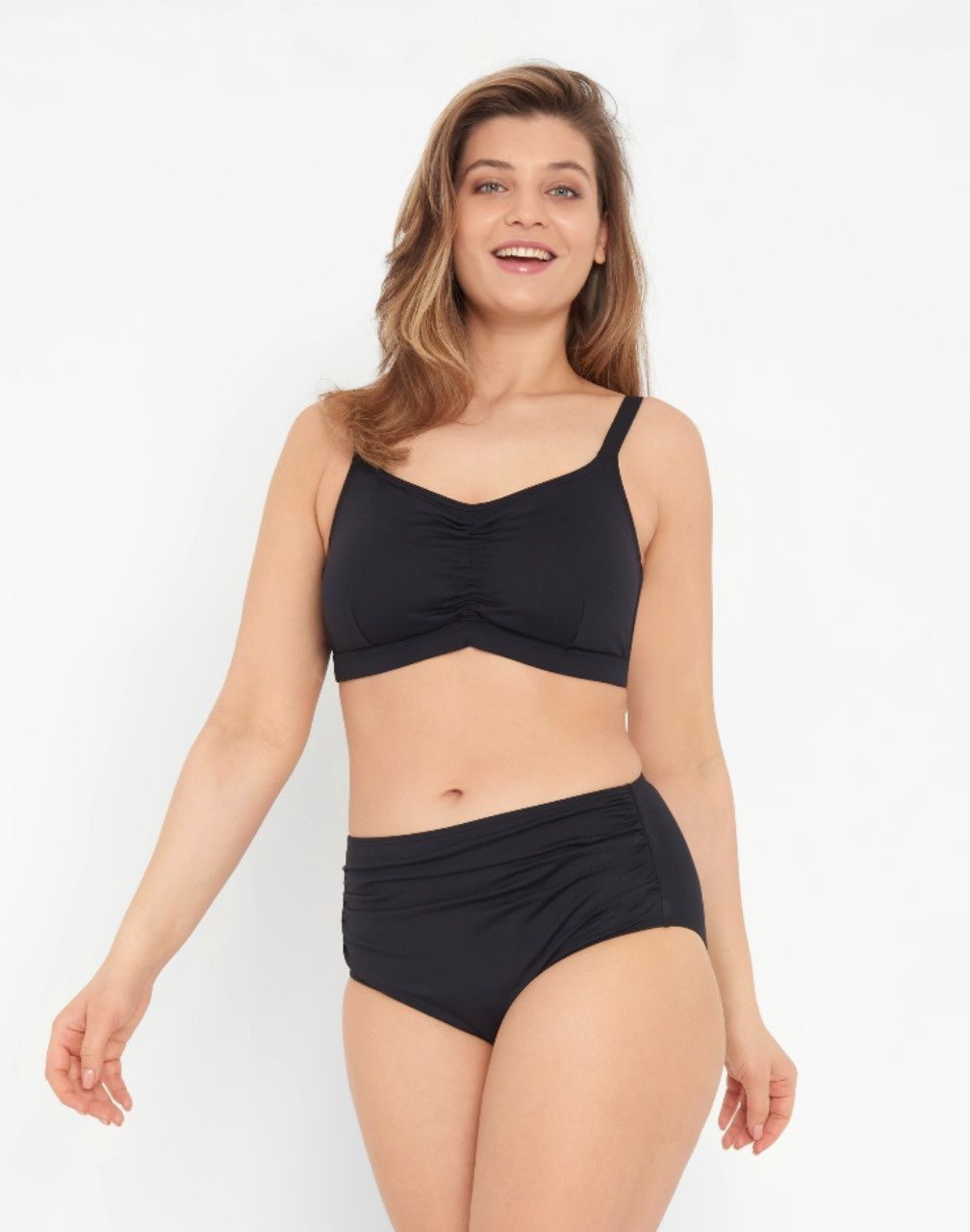 Draped Bikini Bottoms Black