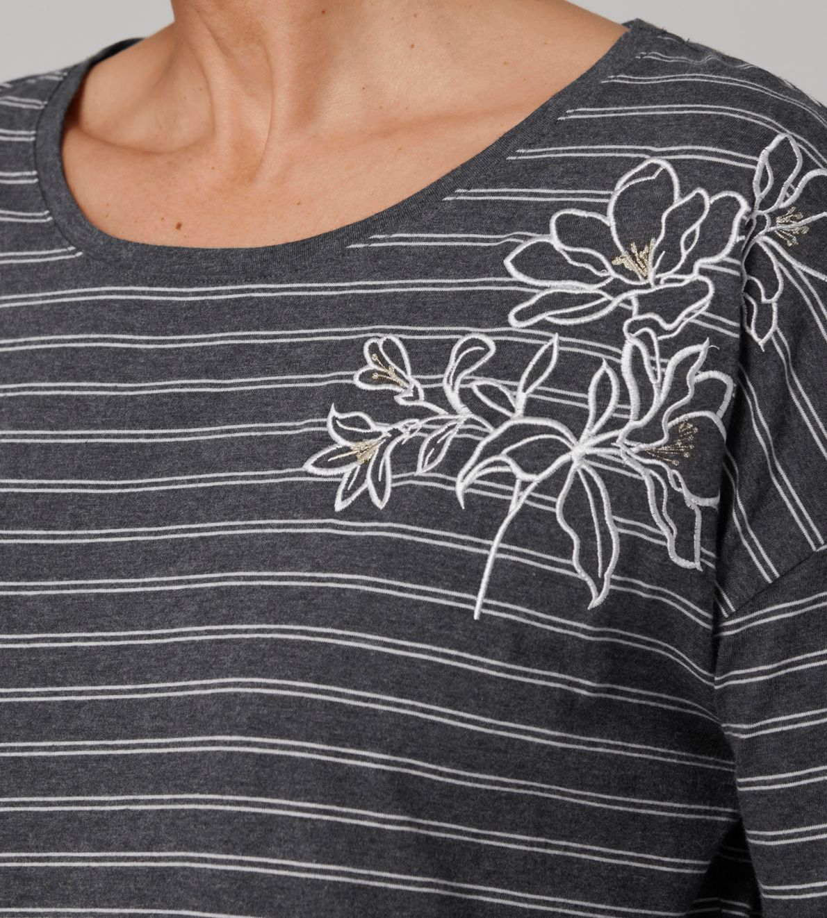 Nightdresses Ndk Lsl Dark Grey Melange M034