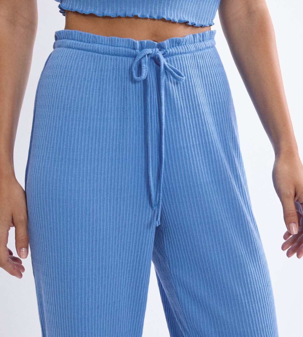 Mix & Match Trousers Pointelle Ciel 005J