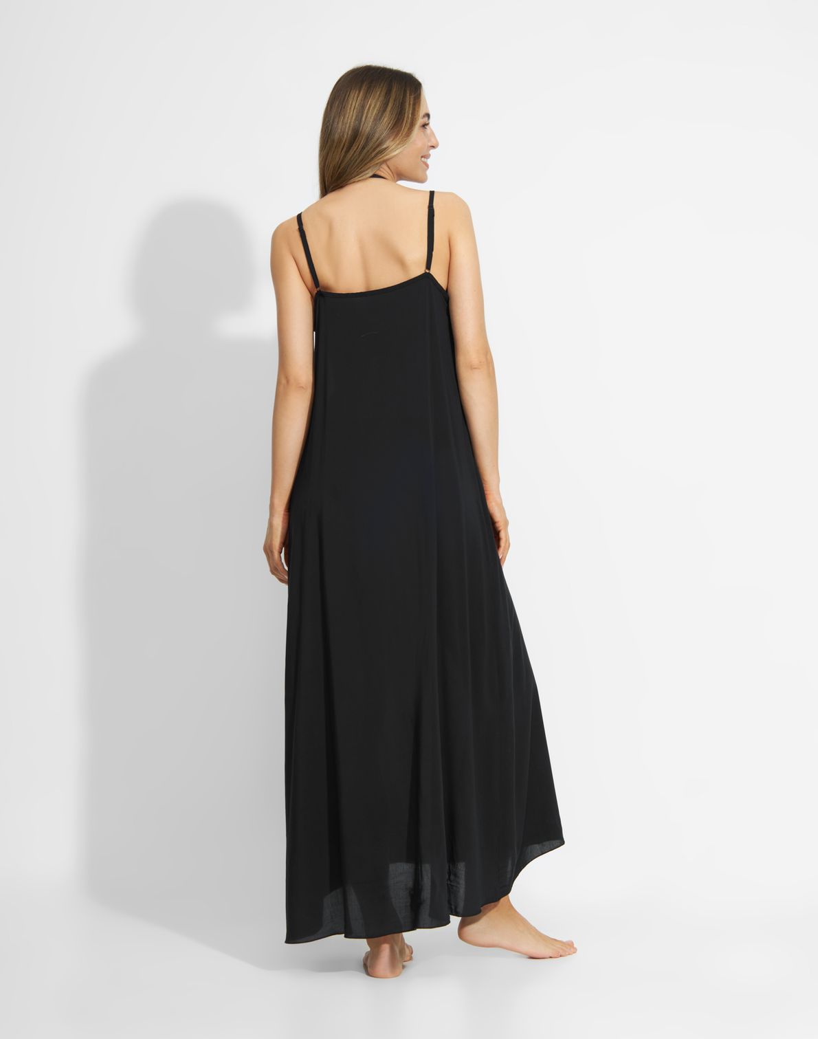 Johanna Long Dress Plain Black