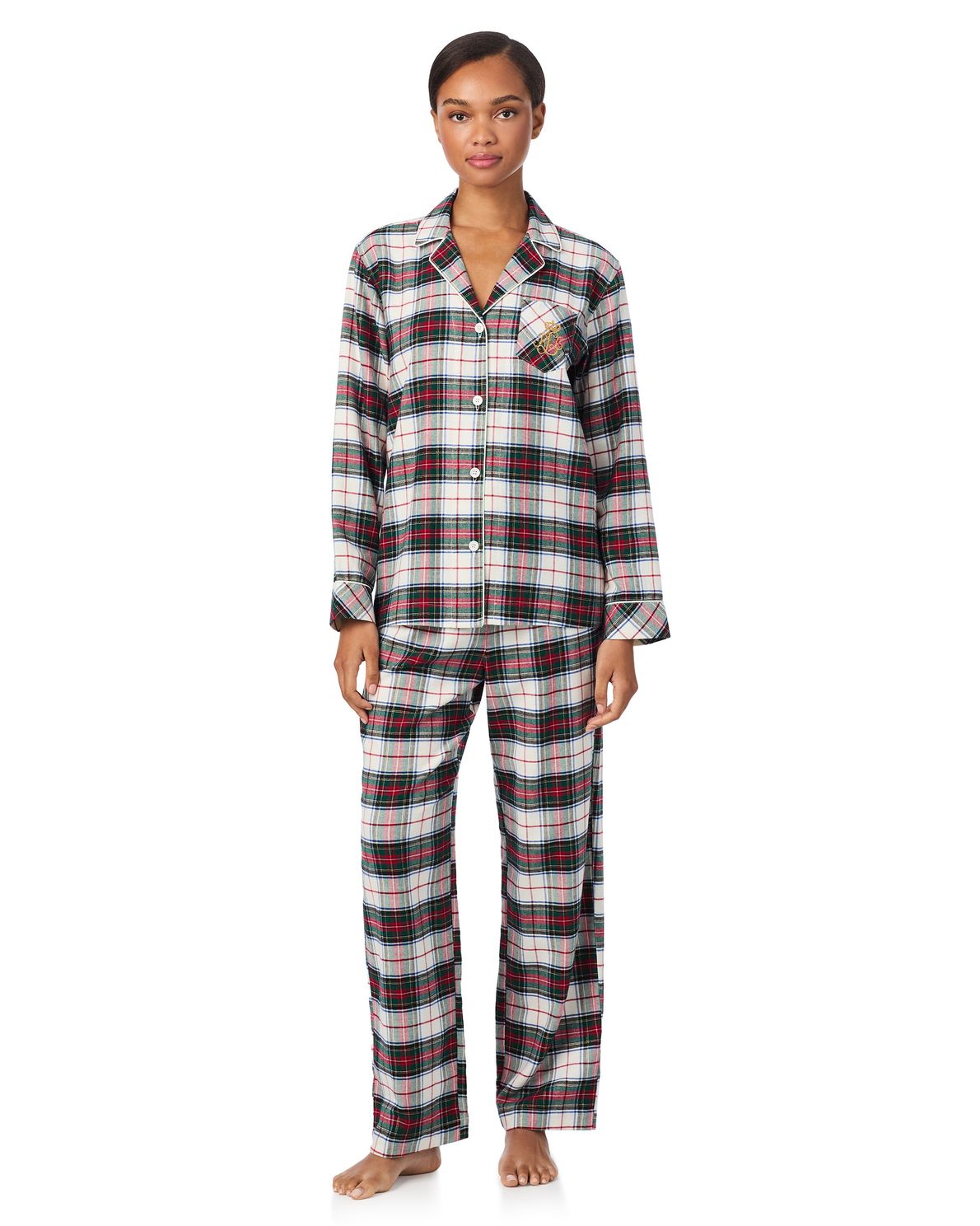 Ralph Lauren Woman Iln92457F Cream Plaid