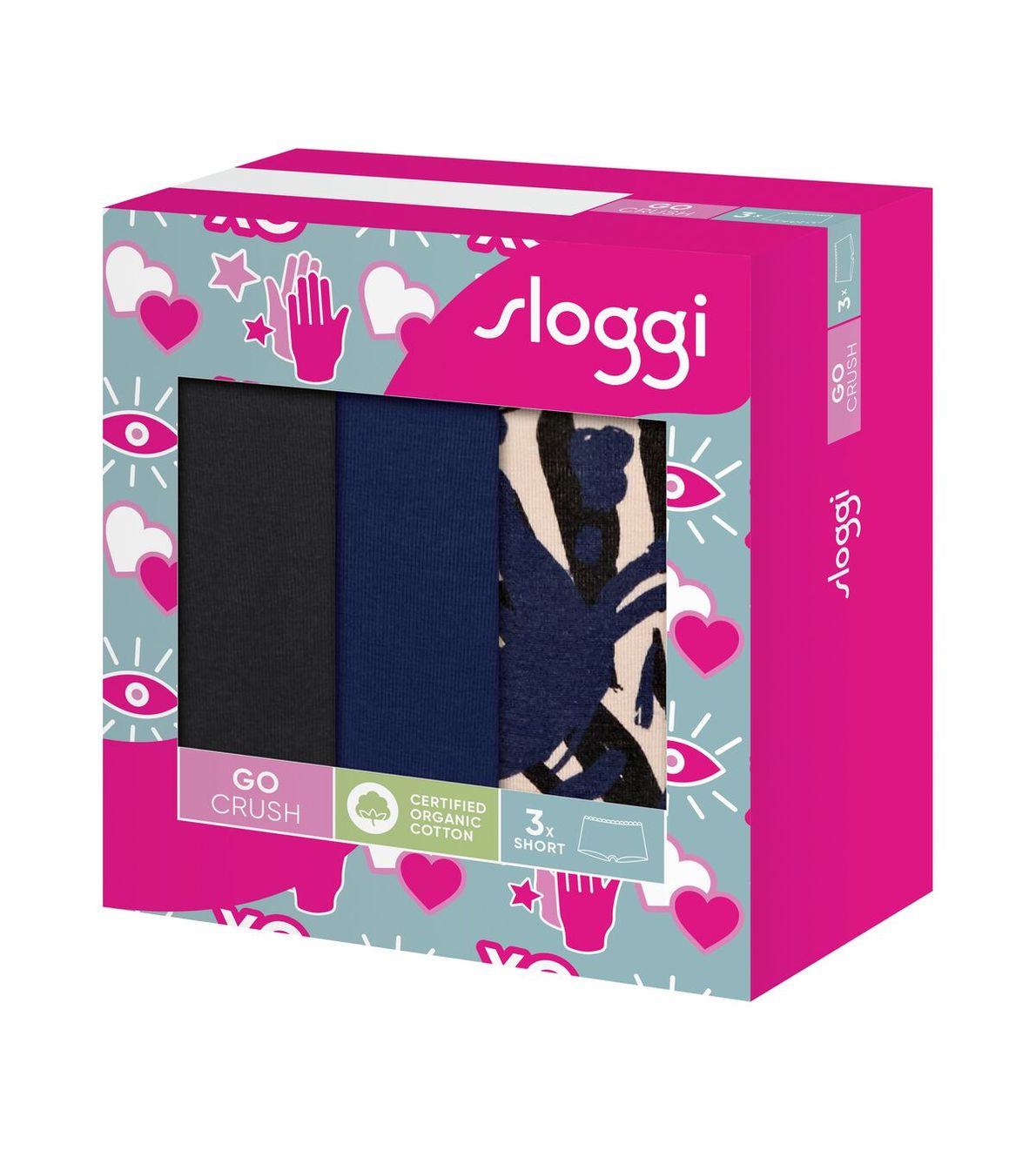Sloggi Go Crush Short C3P Blue-Dark Combination M008