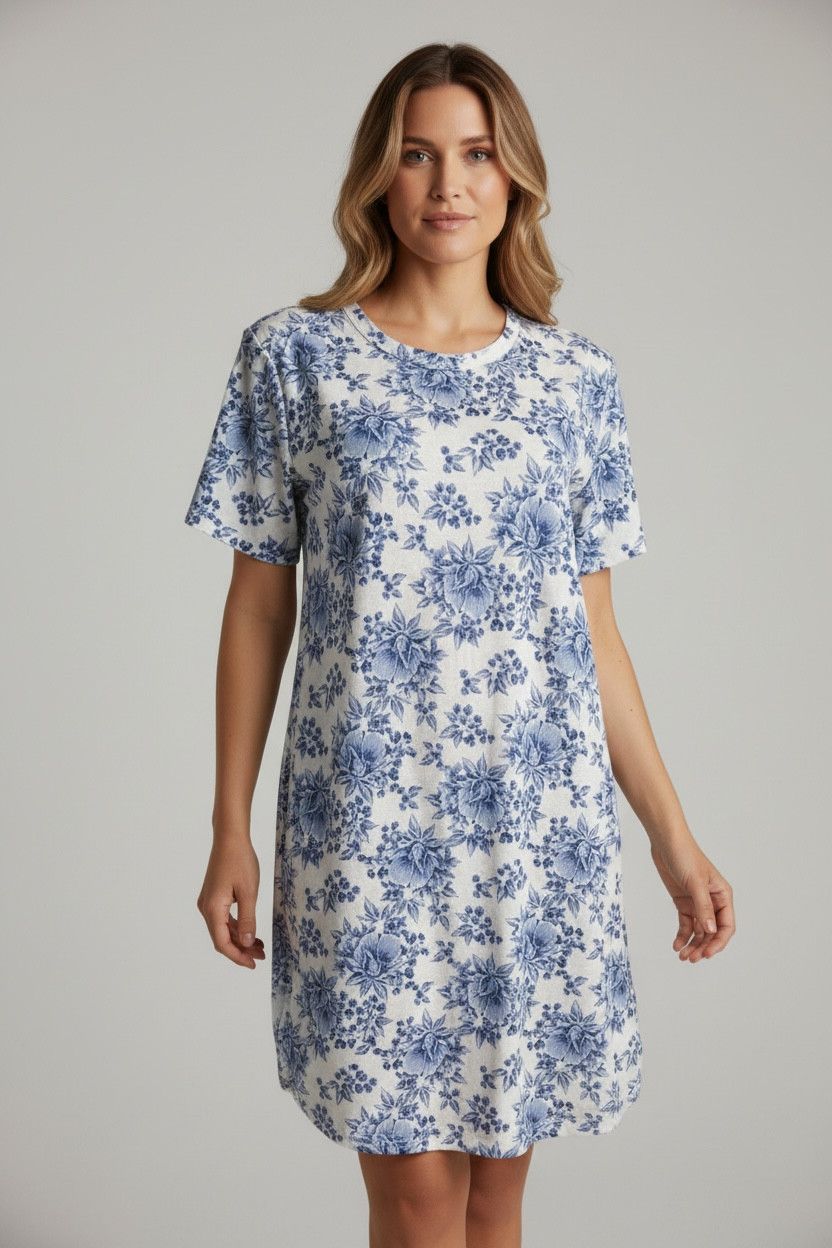 Lotta Dress Blue Flowers