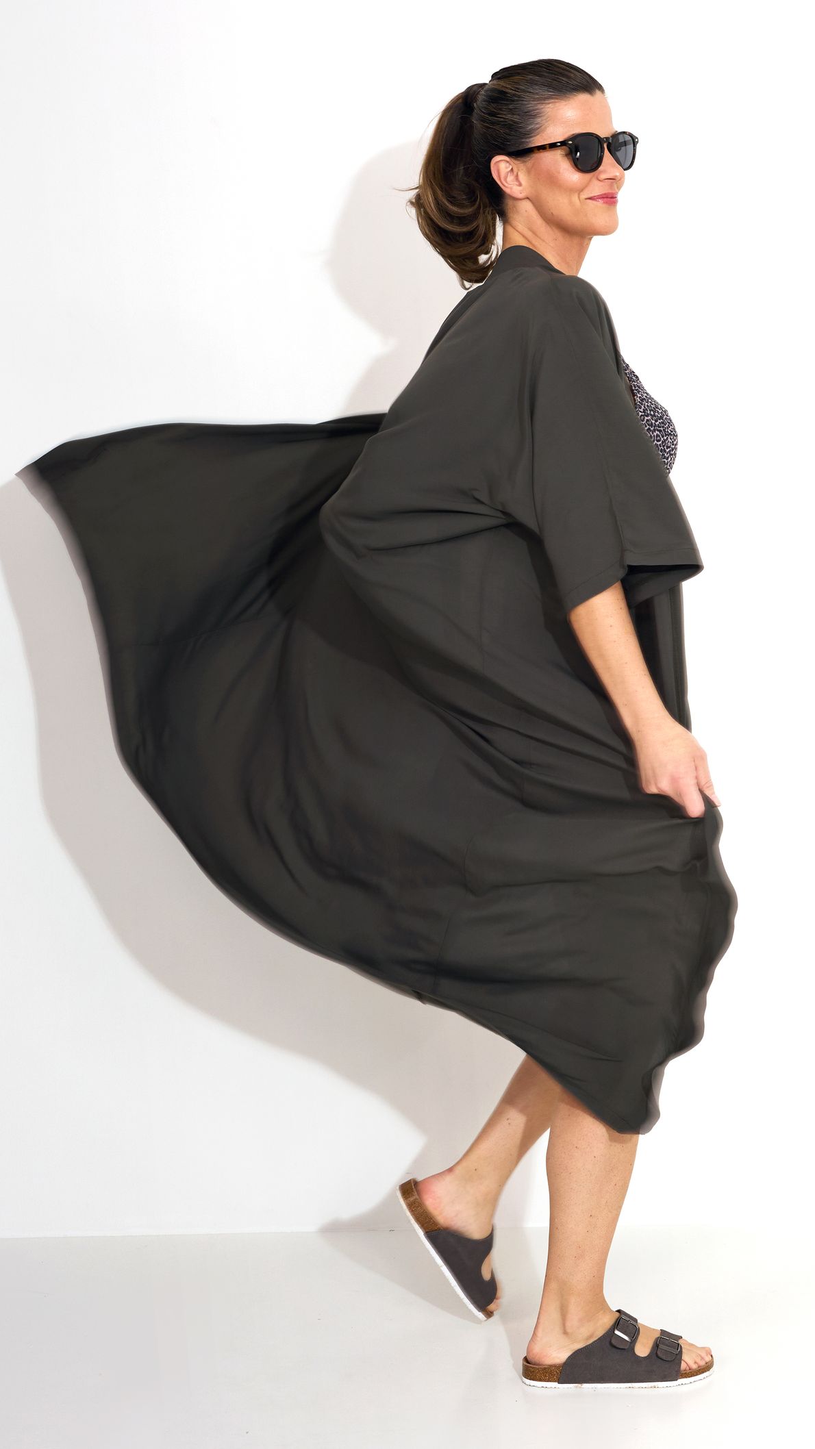 Kimono Long Plain Avocado