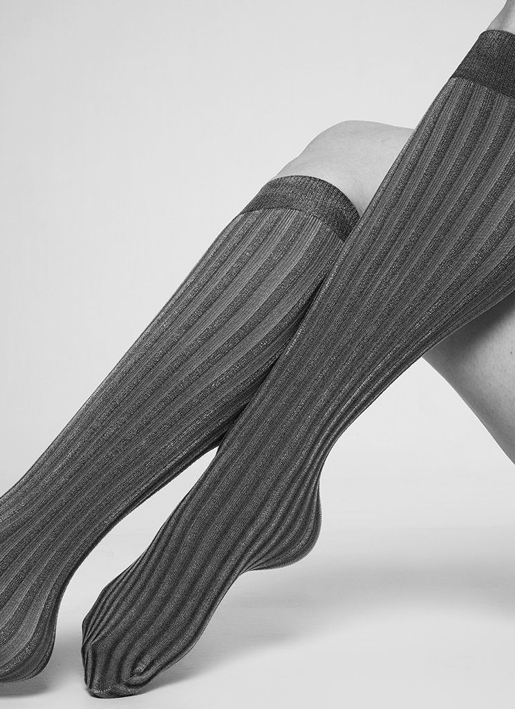 Hilda Knee Highs Black/Gold