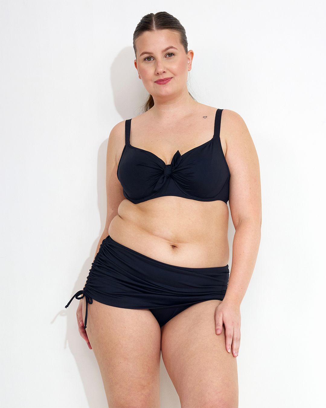 Bikini Skirt With Pantie Inside Black