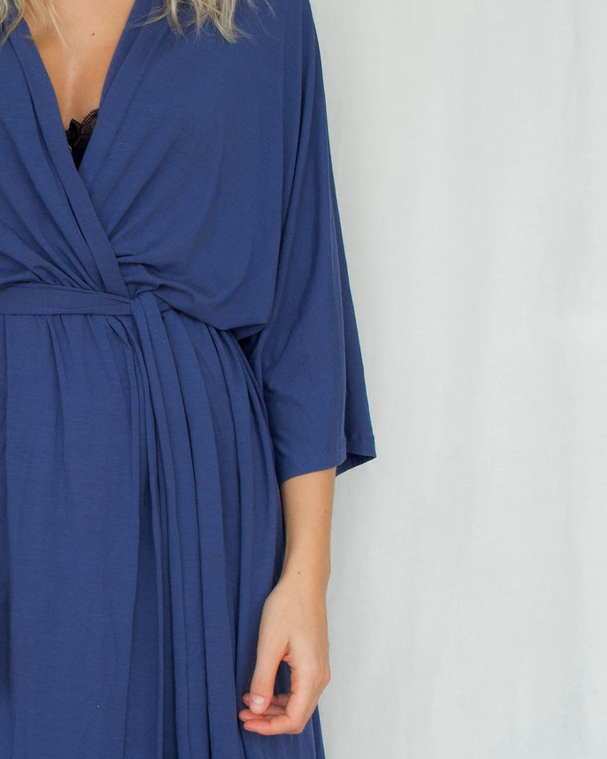 Kimono Kort Modal Blue