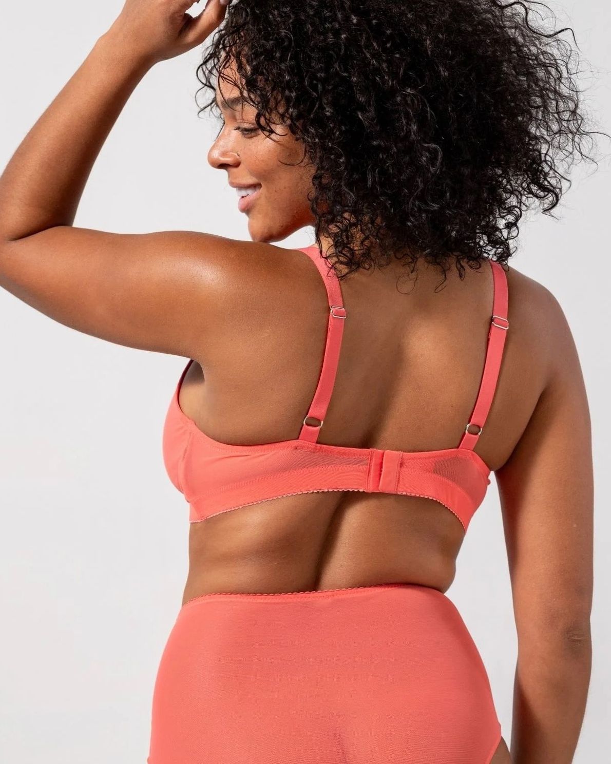 Mesh Support Bra Coral