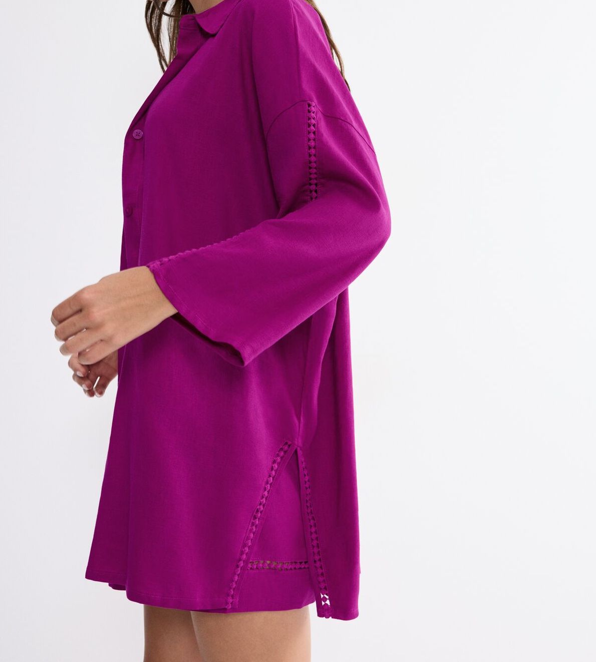 Summer Wear Boyfriend Shirt 01 Purple 3093