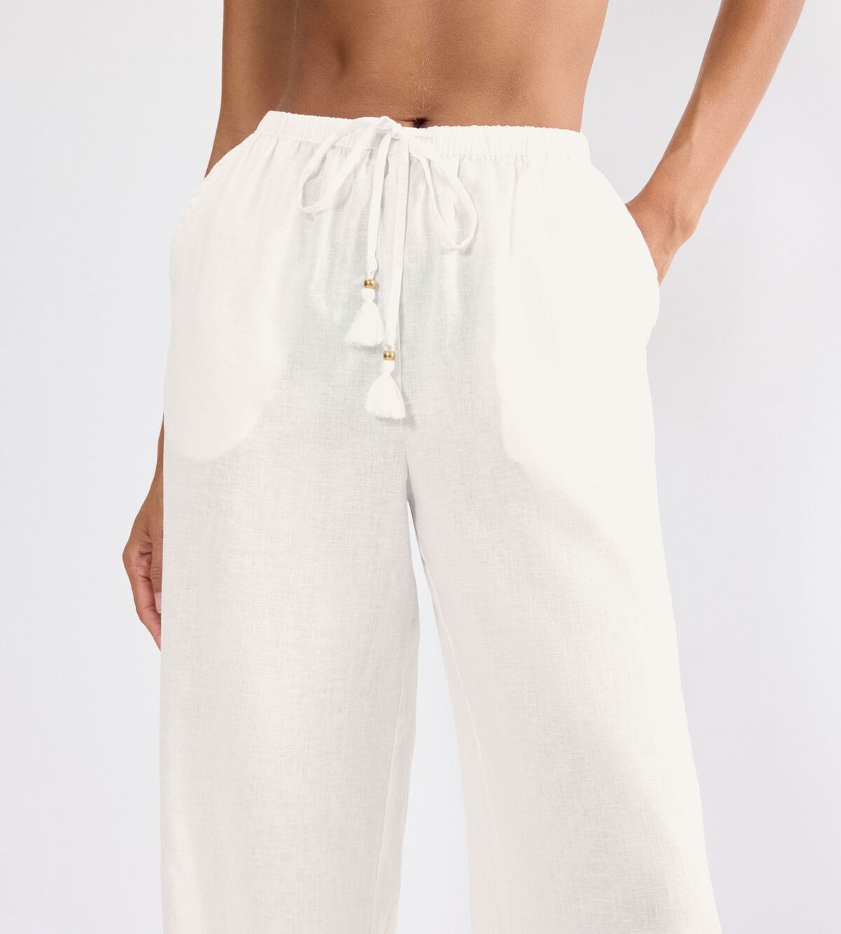 Summer Wear Trousers 01 Silk White 00Gz