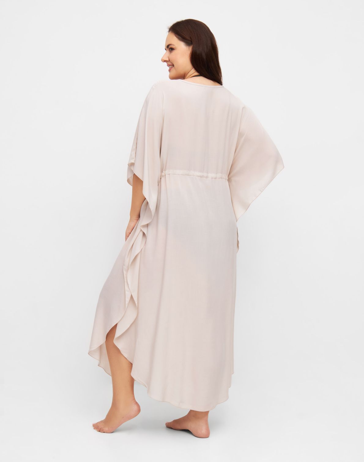 Gaby Dress Plain Beige
