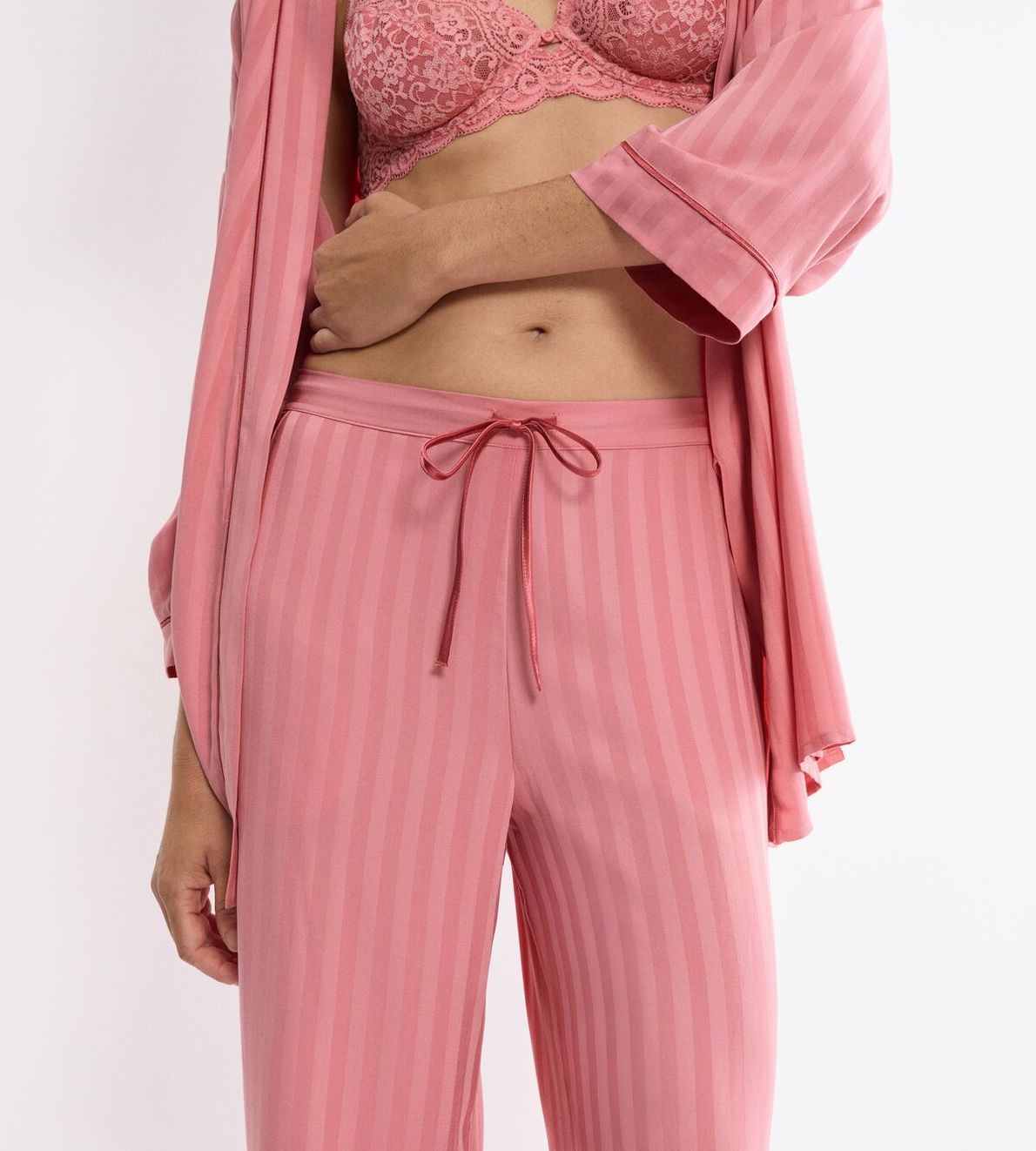 Amourette Jacquard Trousers Cherry Rose 00Be