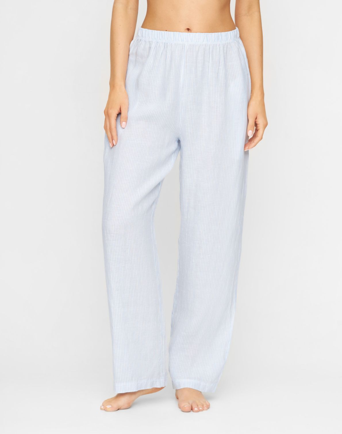 Line Pants Blue Stripes