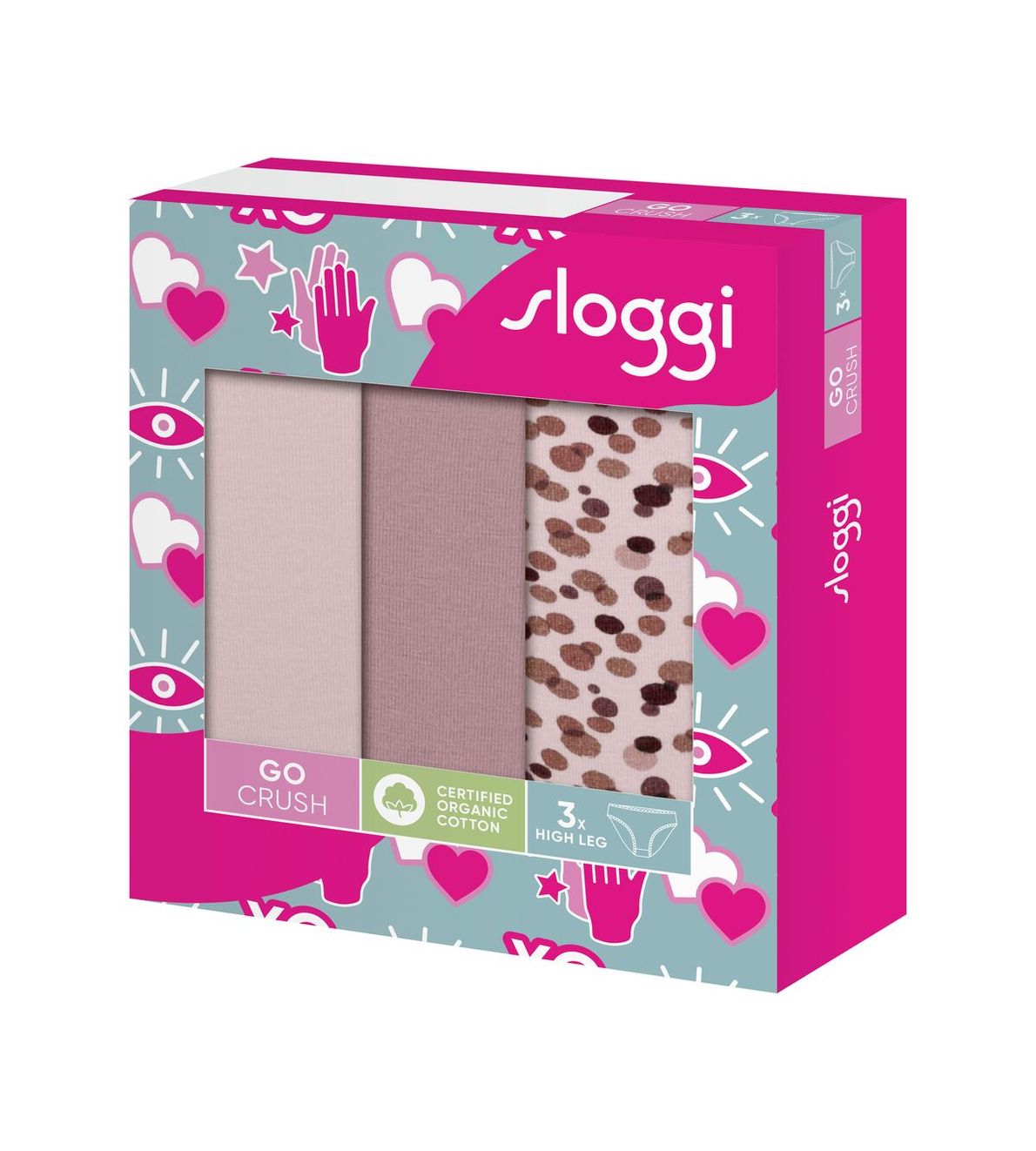 Sloggi Go Crush High Leg C3P Multiple Colours 1 V001