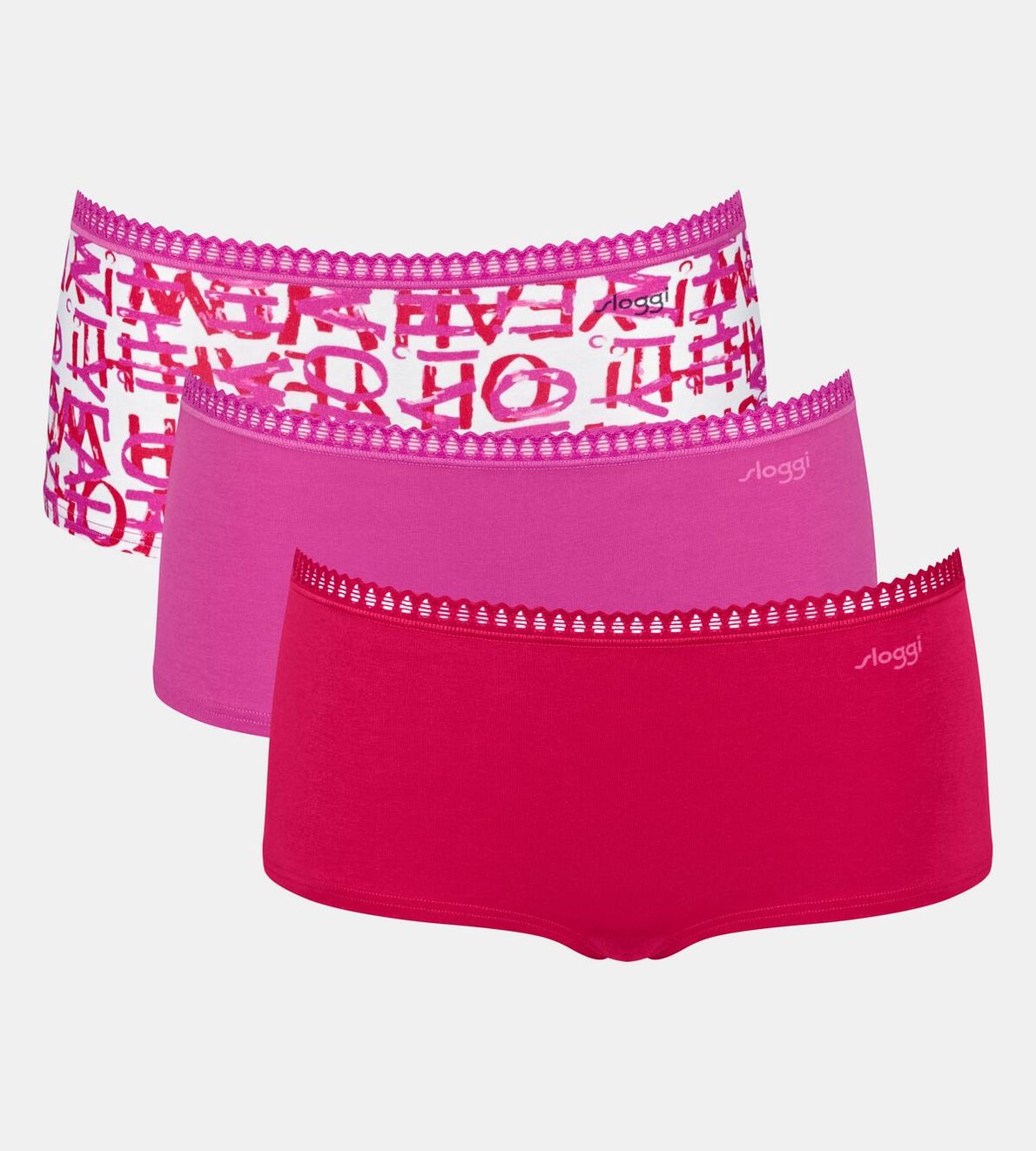 Sloggi Go Crush Short C3P Pink-Dark Combination M020