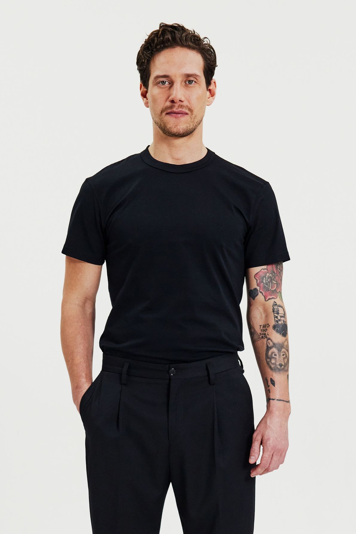 Bread & Boxer Crew-Neck Pima Black