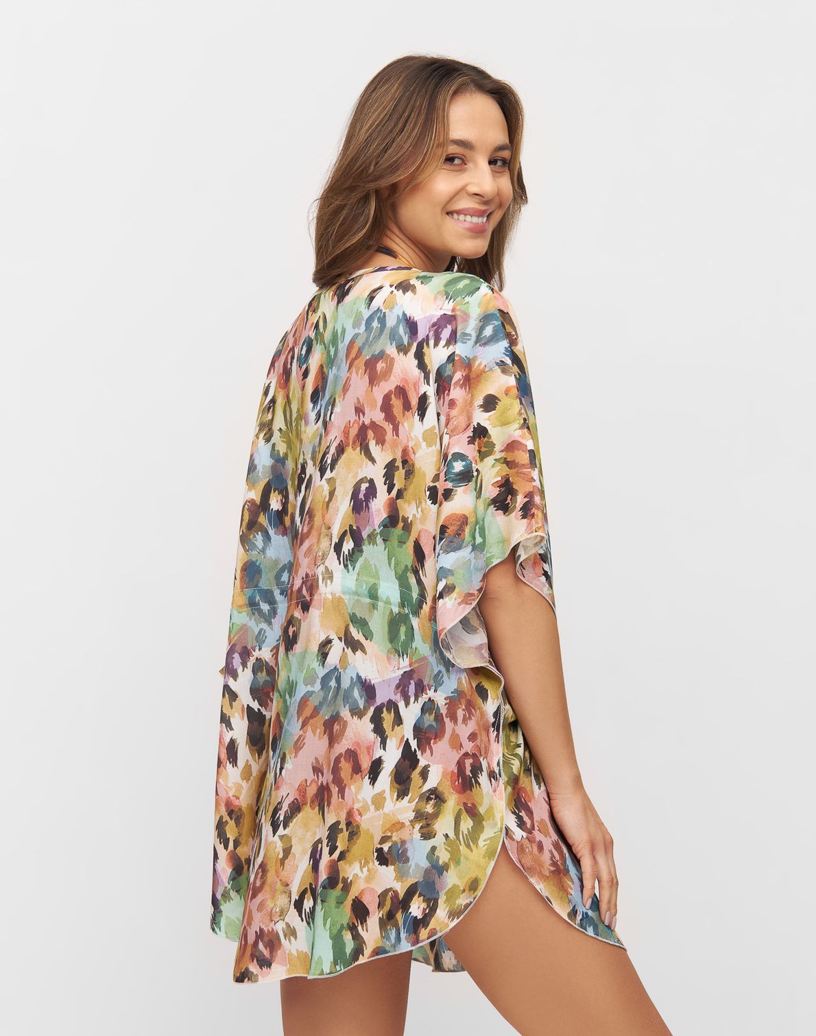 Tunika Ellen Short Print Mavi Beige