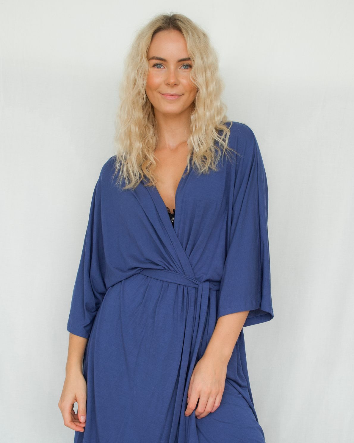 Kimono Kort Modal Blue