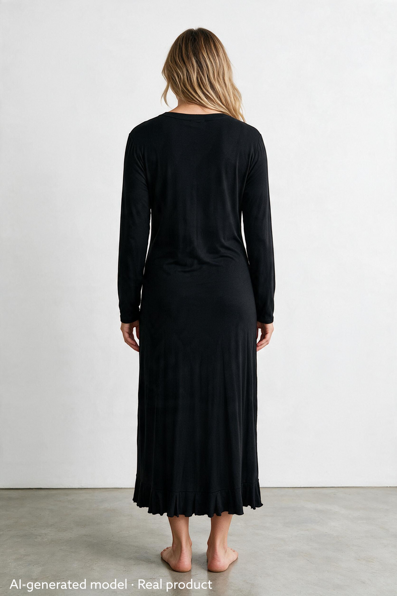 Marianne With Frills Black