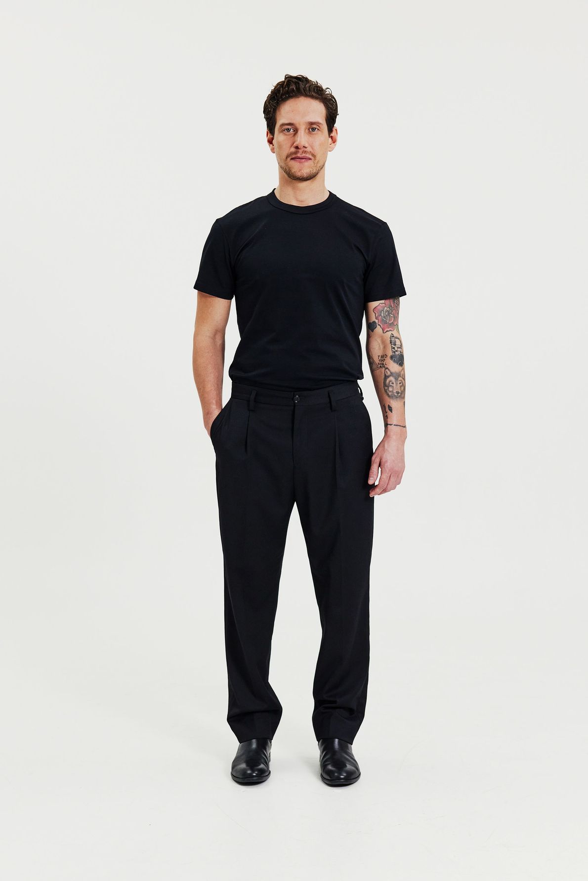 Bread & Boxer Crew-Neck Pima Black