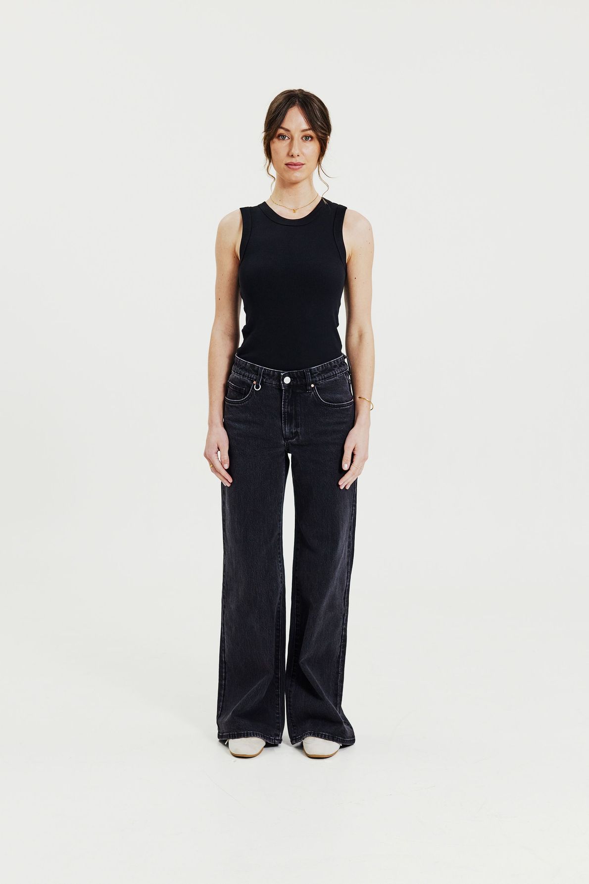 Bread & Boxer Crew-Neck Ribbed Black