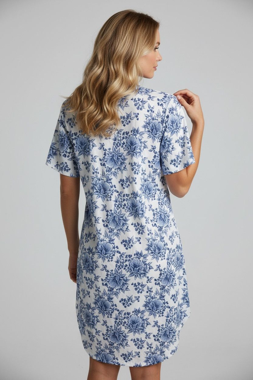 Lotta Dress Blue Flowers
