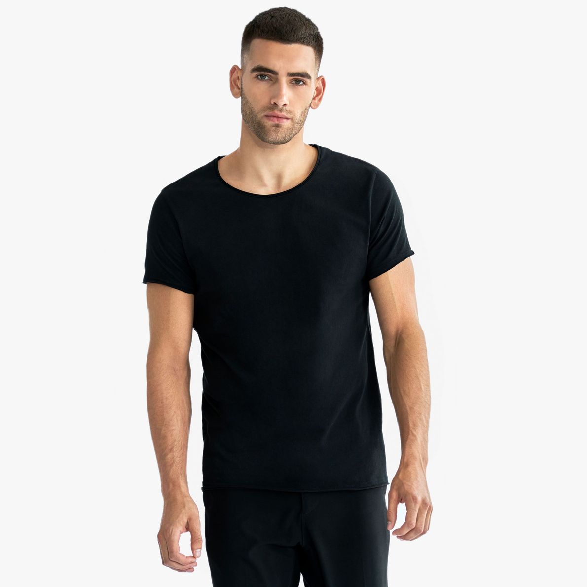 Bread & Boxer Crew-Neck Relaxed Black