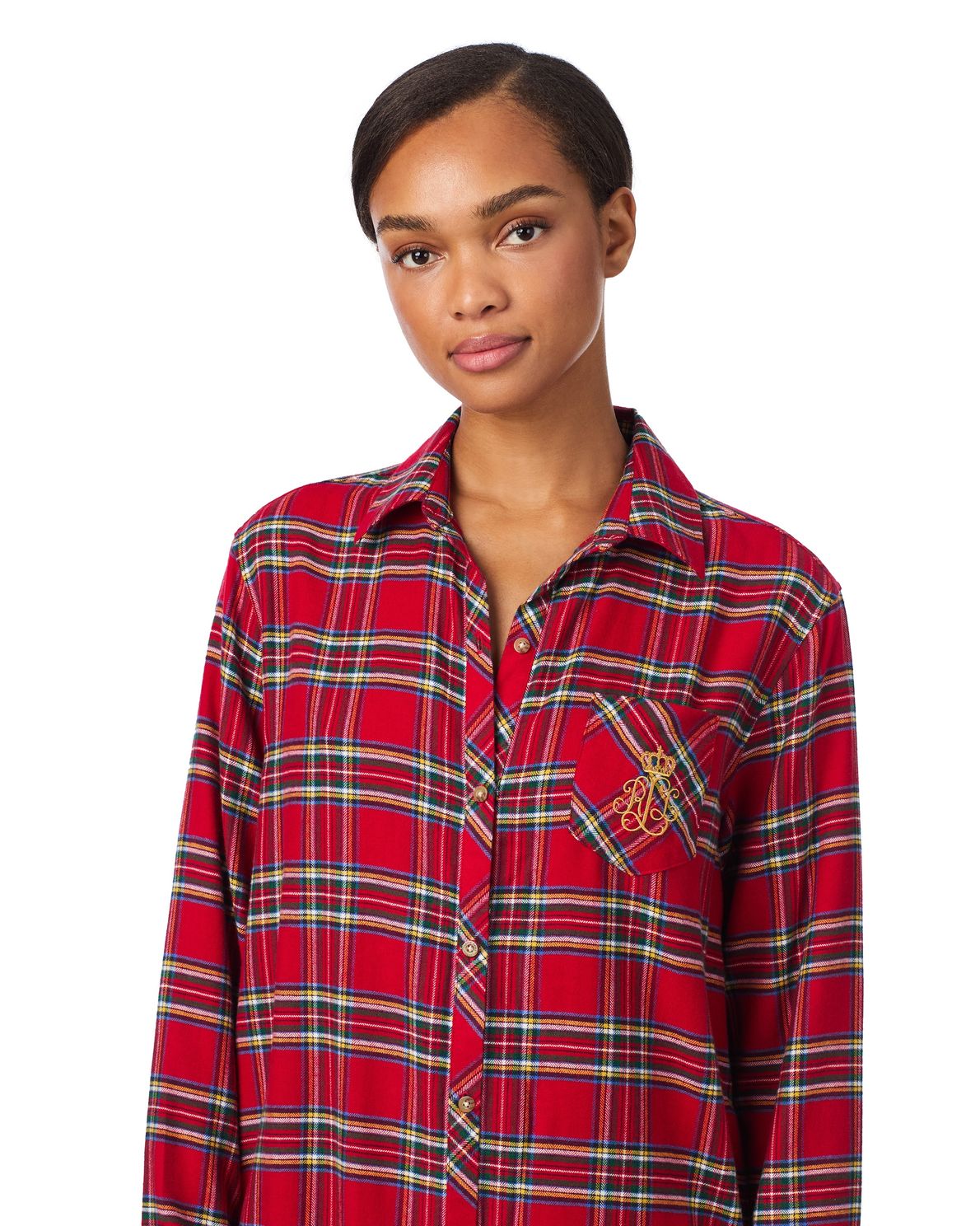 Ralph Lauren Woman Iln02457 Red Plaid