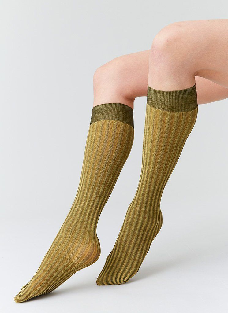 Hilda Knee Highs Black/Gold