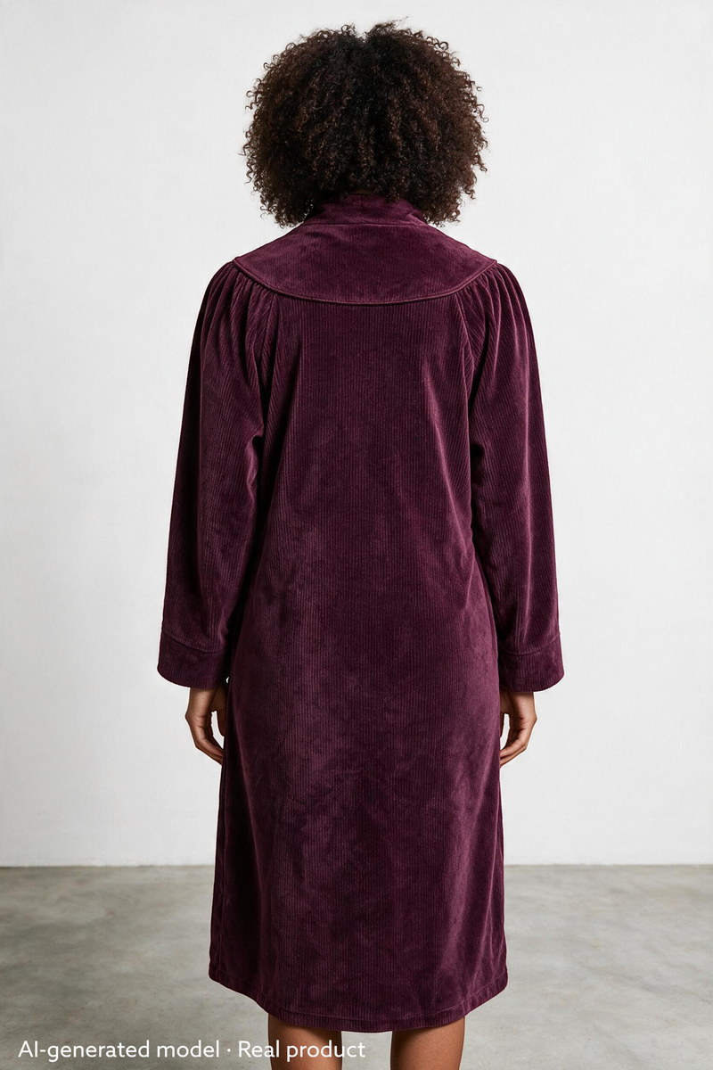 Doris Robe Velour Wine