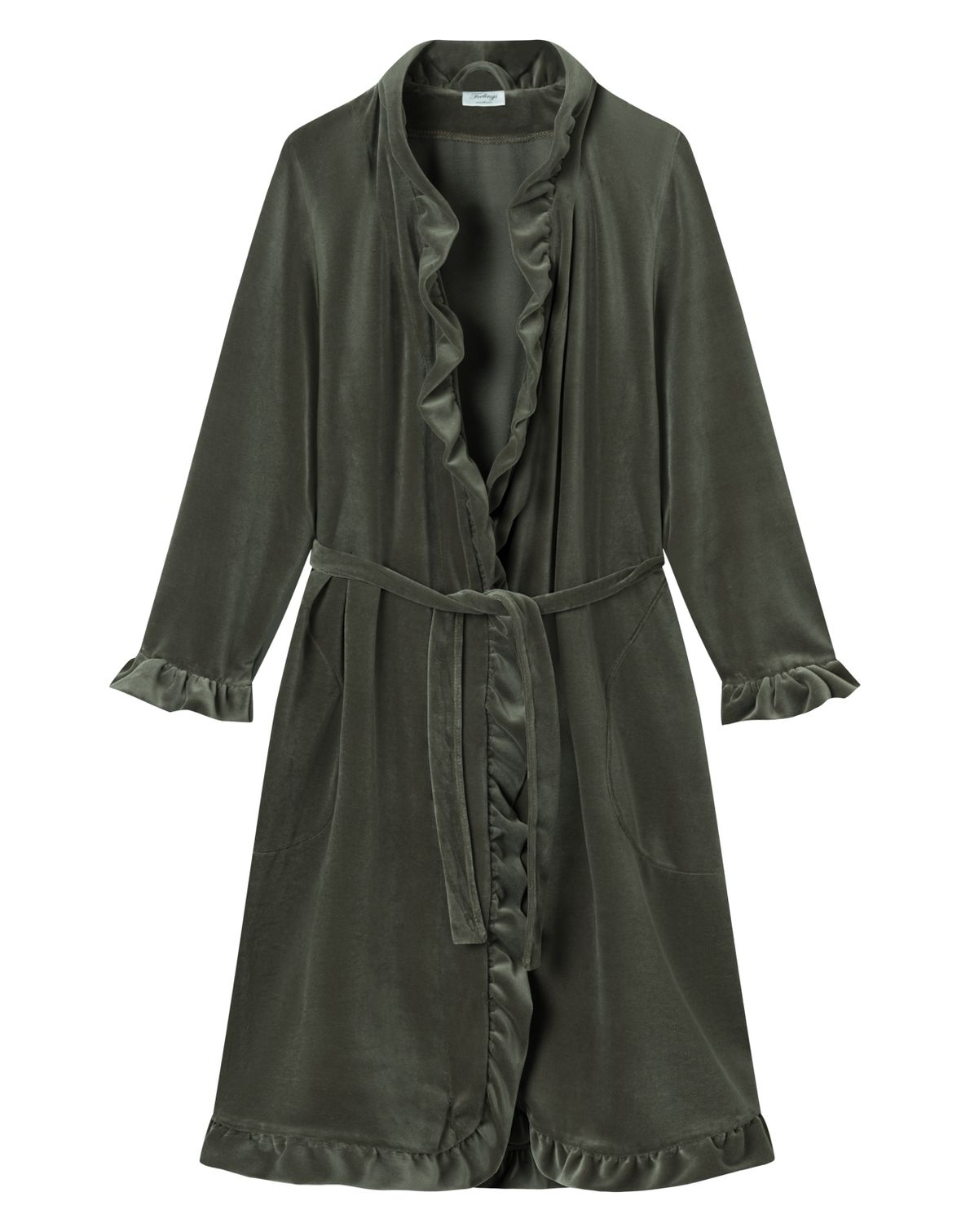 Cornelia Robe Velour Olive