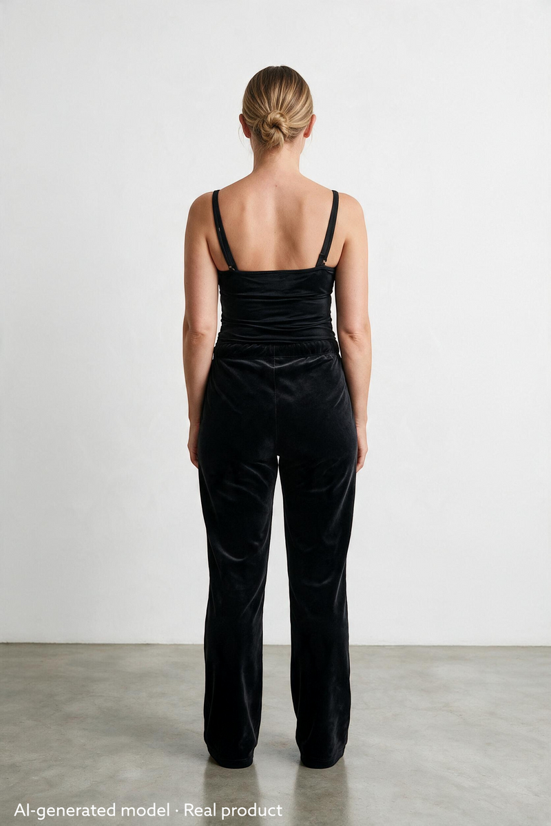 Kim Trousers Velour Black