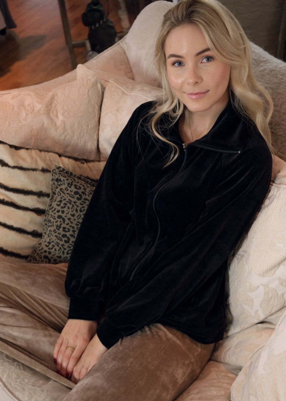 Vivian Jacket Velour Black
