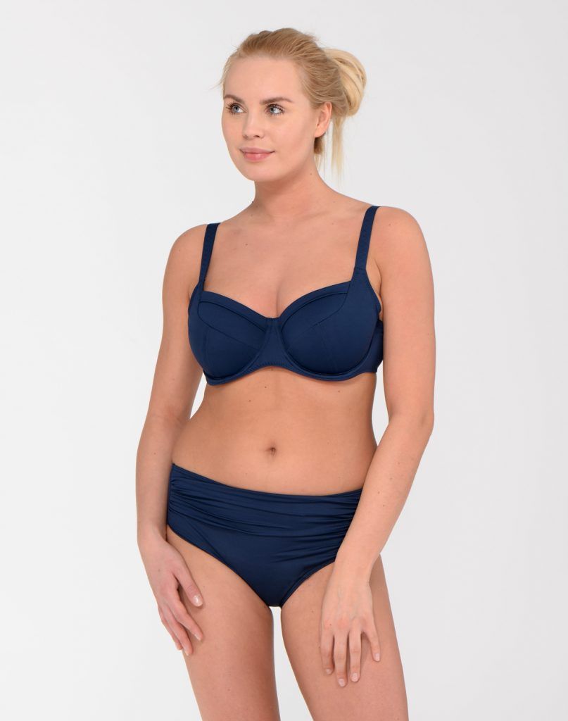 Draped Bikini Bottoms Navy