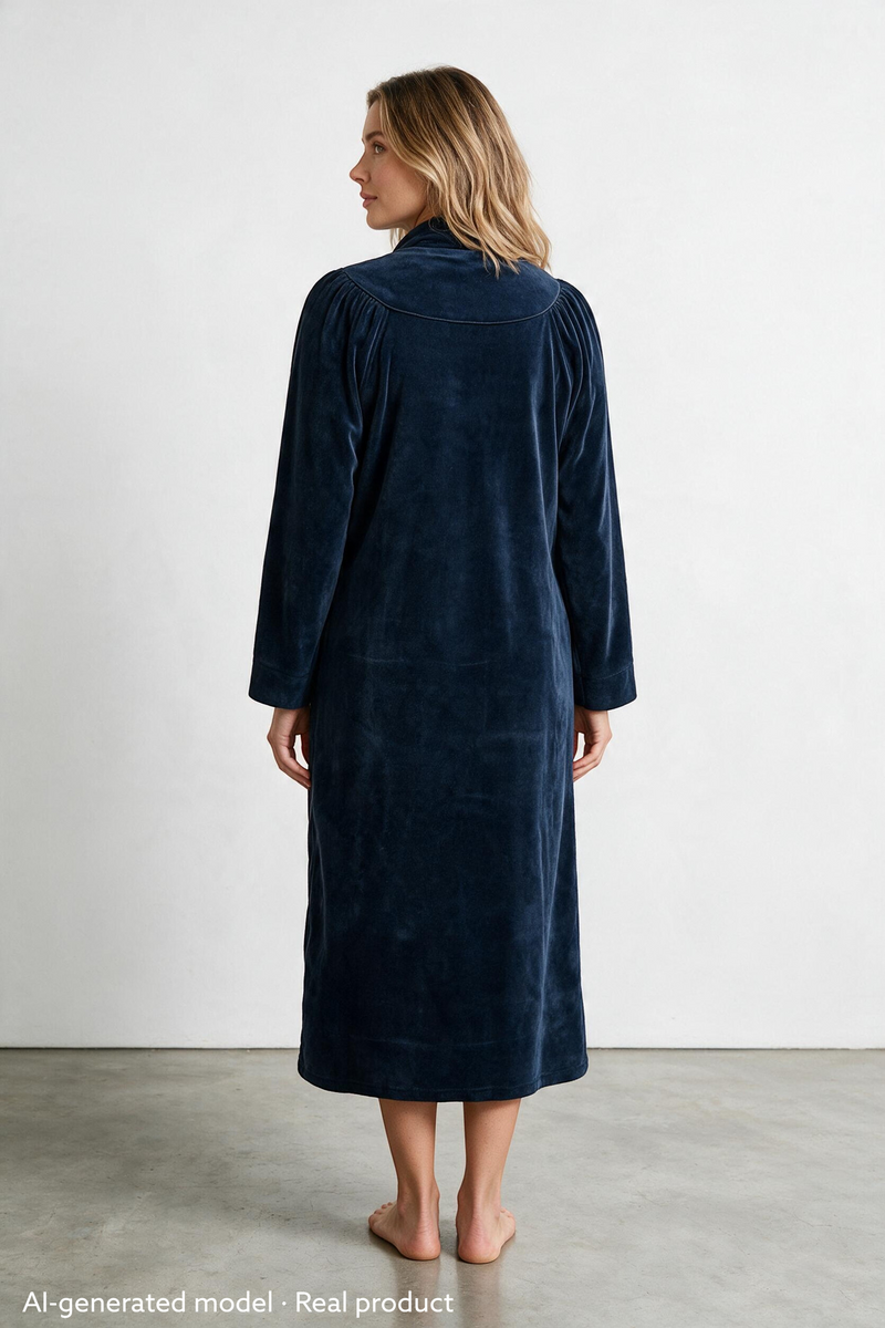 Doris Robe Velour Marin