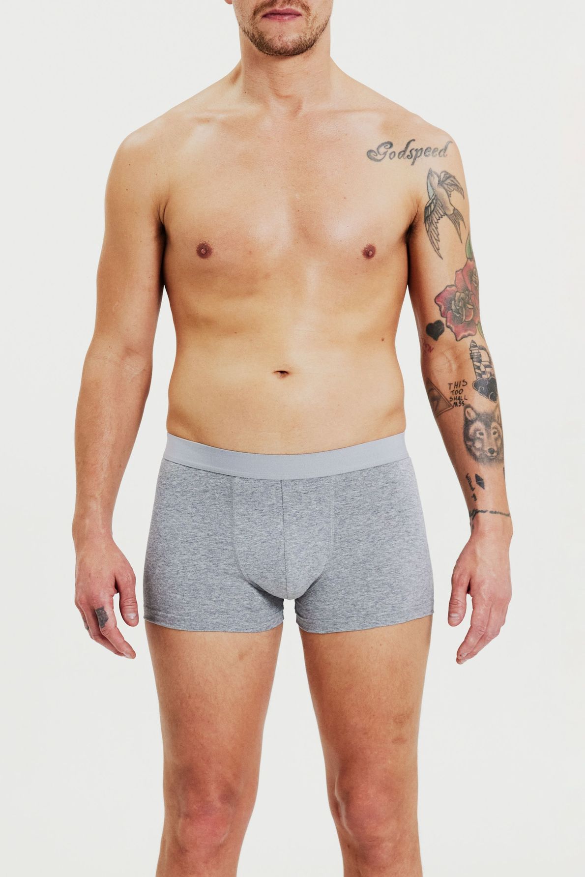 Bread & Boxer 3-Pack Boxer Brief Grey Melange
