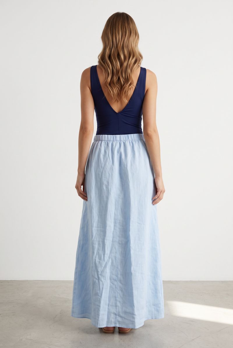 LINE SKIRT BLUE