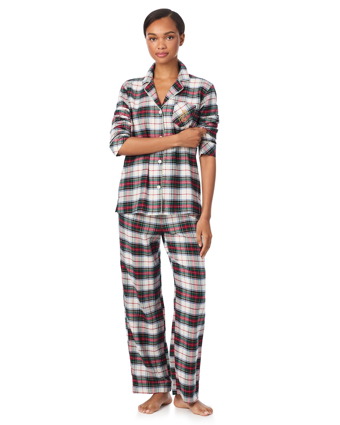 Ralph Lauren Woman Iln92457F Cream Plaid