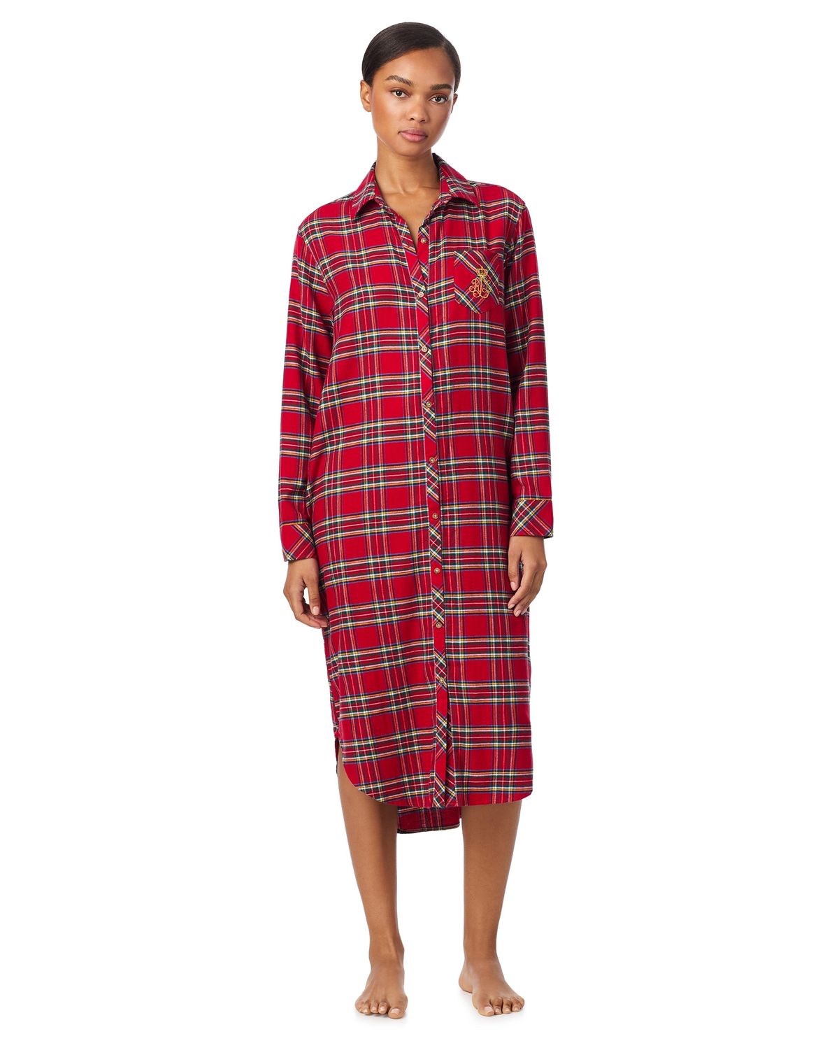 Ralph Lauren Woman Iln02457 Red Plaid